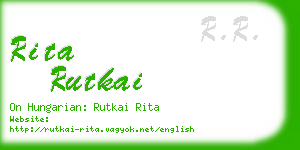 rita rutkai business card